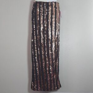 Sequin Striped Skirt